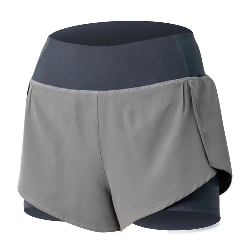 Short de sport double avec poches